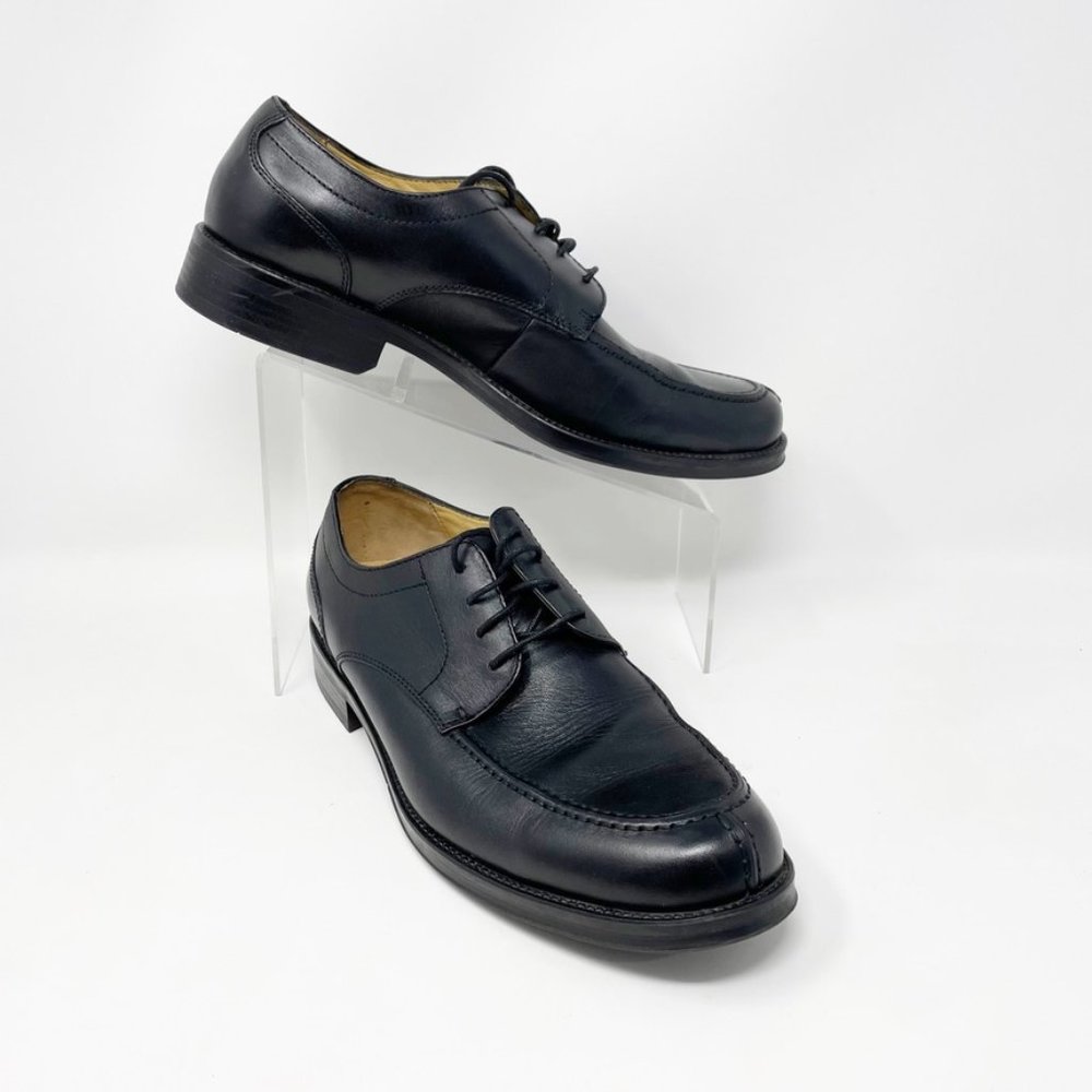 Dockers Premium Mens Black Leather Derby Dress Shoes  Size 10.5